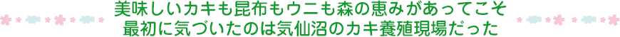 美味しいカキも昆布もウニも森の恵みがあってこそ最初に気づいたのは気仙沼のカキ養殖現場だった